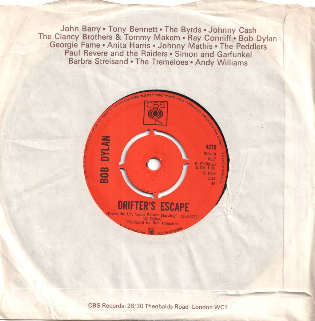 Bob Dylan - I Threw It All Away - 7 Inch