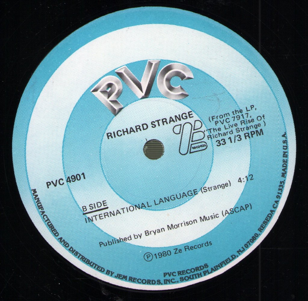 Alan Vega/Richard Strange - Juke Box Baby / International Language - 12 Inch