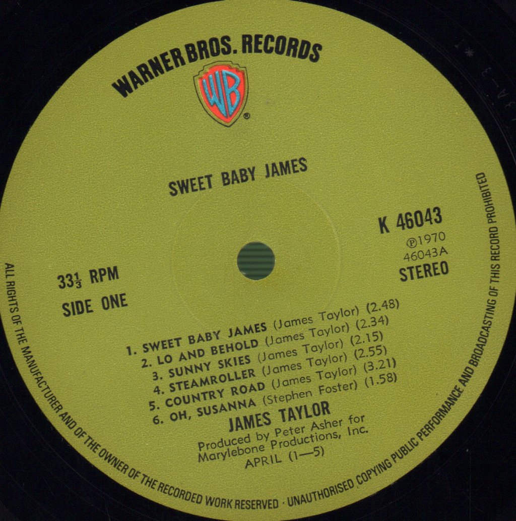 James Taylor - Sweet Baby James - Lp
