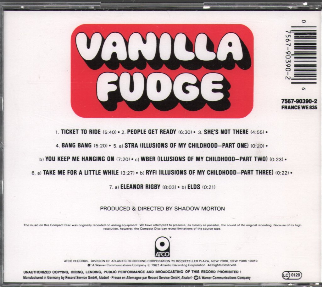 Vanilla Fudge - Vanilla Fudge - Cd