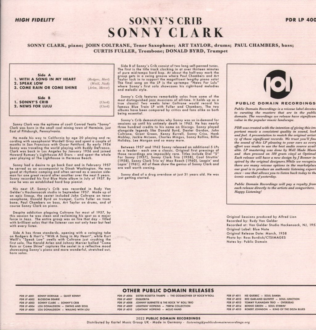 Sonny Clark - Sonny's Crib - Lp