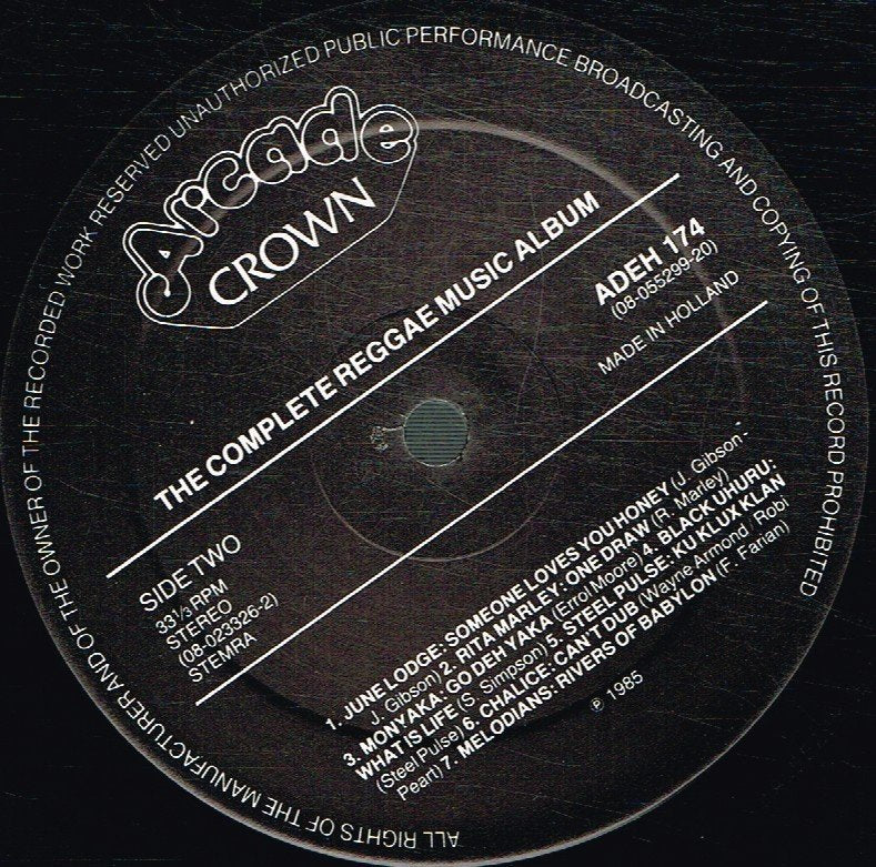Various Artists - Complete Reggae Music Album - Double Lp