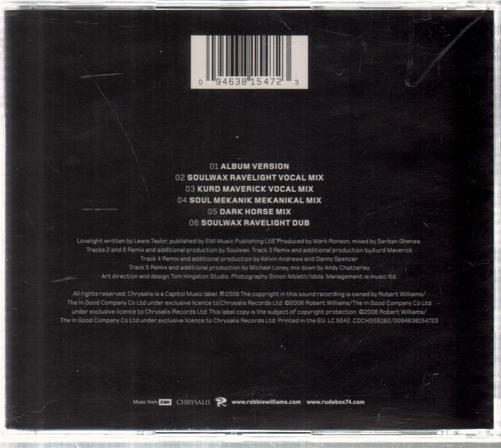 Robbie Williams - Lovelight - Cd