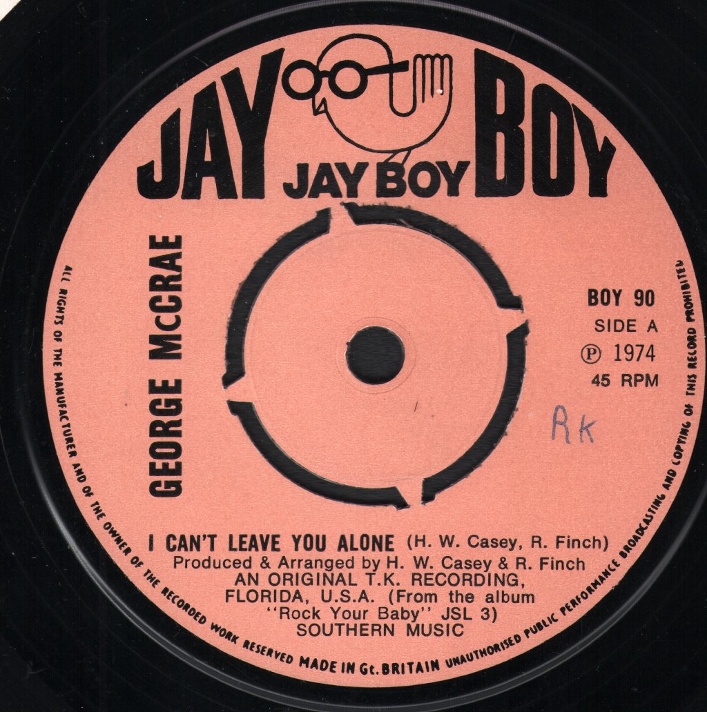 George McCrae - I Can't Leave You Alone - 7 Inch