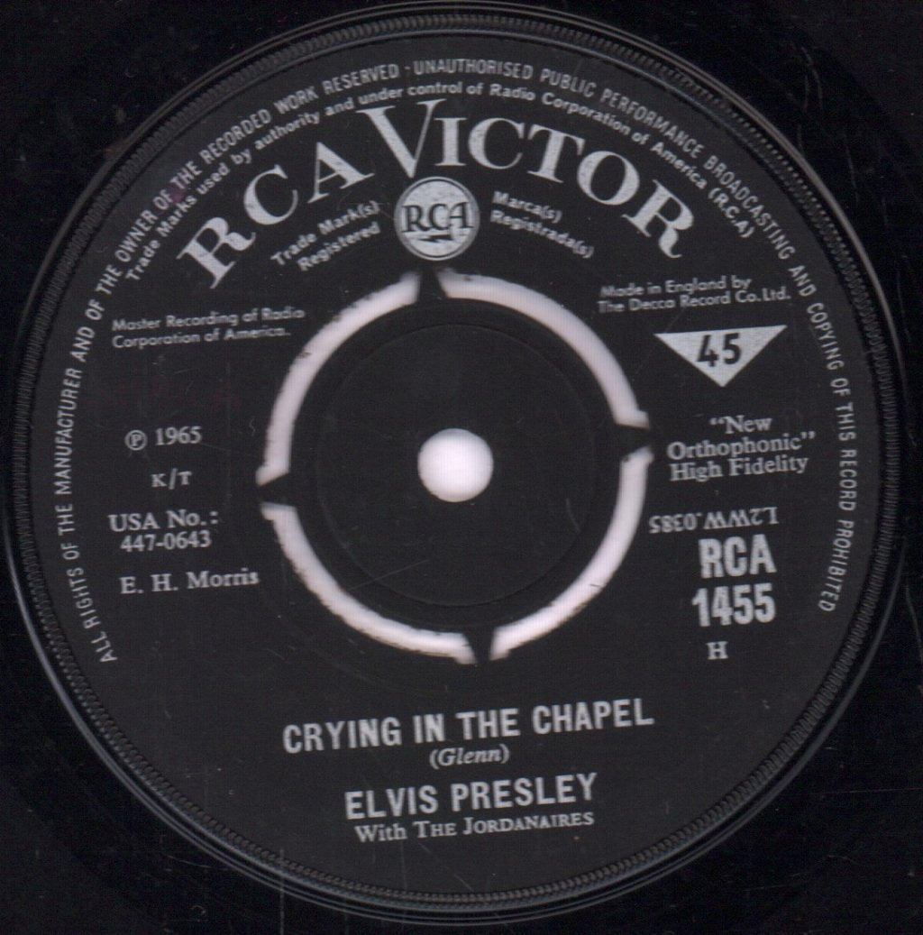 Elvis Presley - Crying In The Chapel - 7 Inch