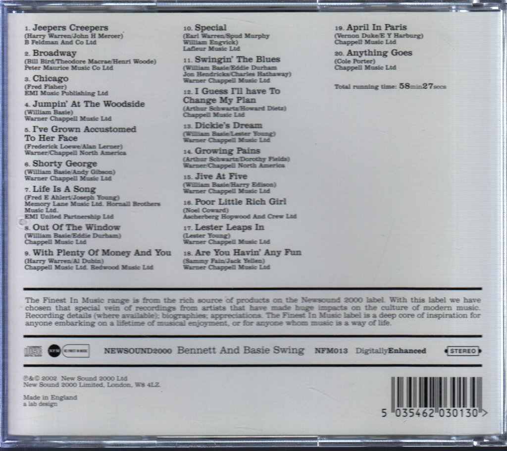 Count Basie - Bennett & Basie Swing - Cd