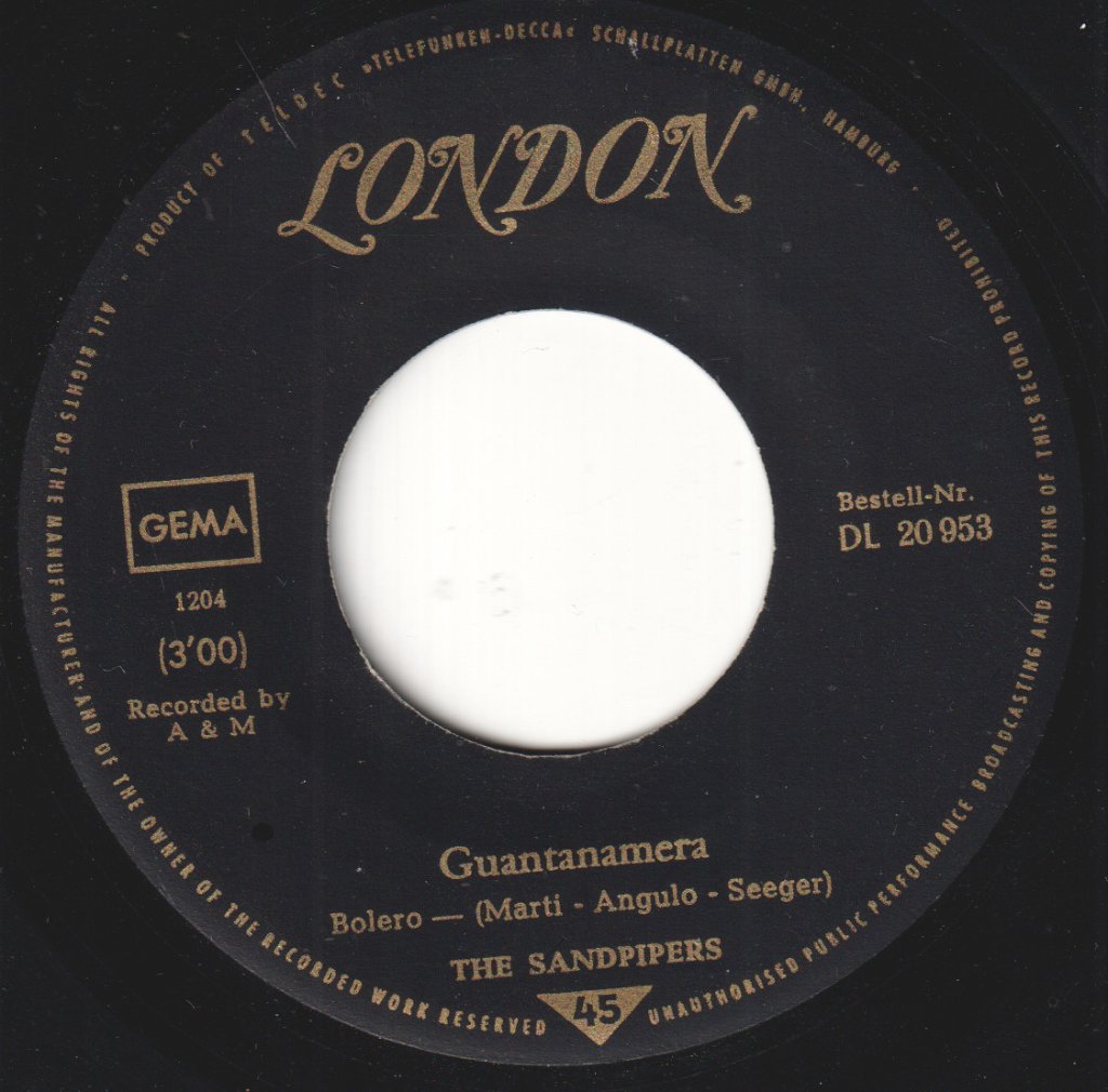 Sandpipers (Easy Listening Group) - Guantanamera - 7 Inch