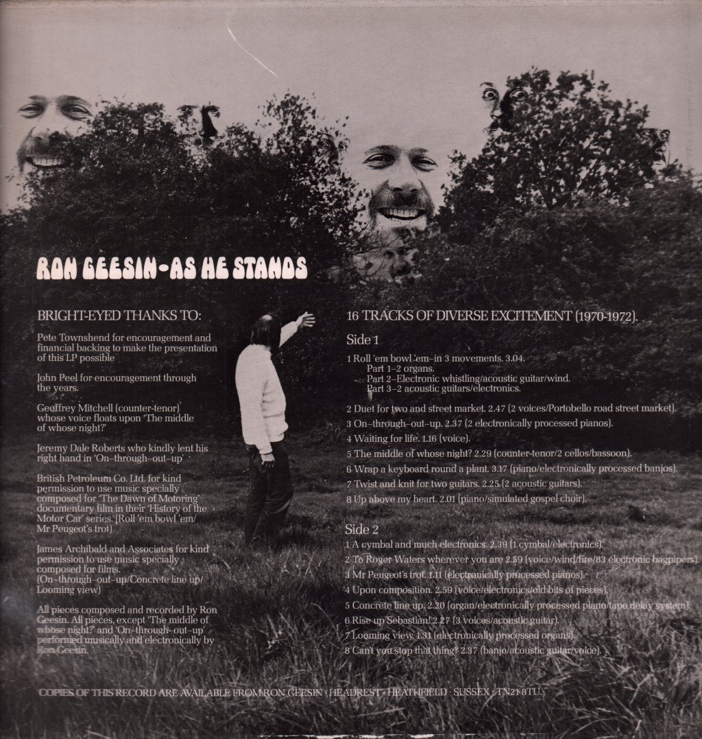 Ron Geesin - As He Stands - Lp