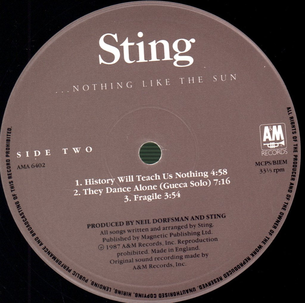 Sting - Nothing Like The Sun - Double Lp