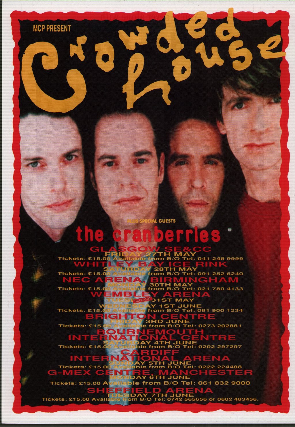 Crowded House - MCP Presents - Flyer