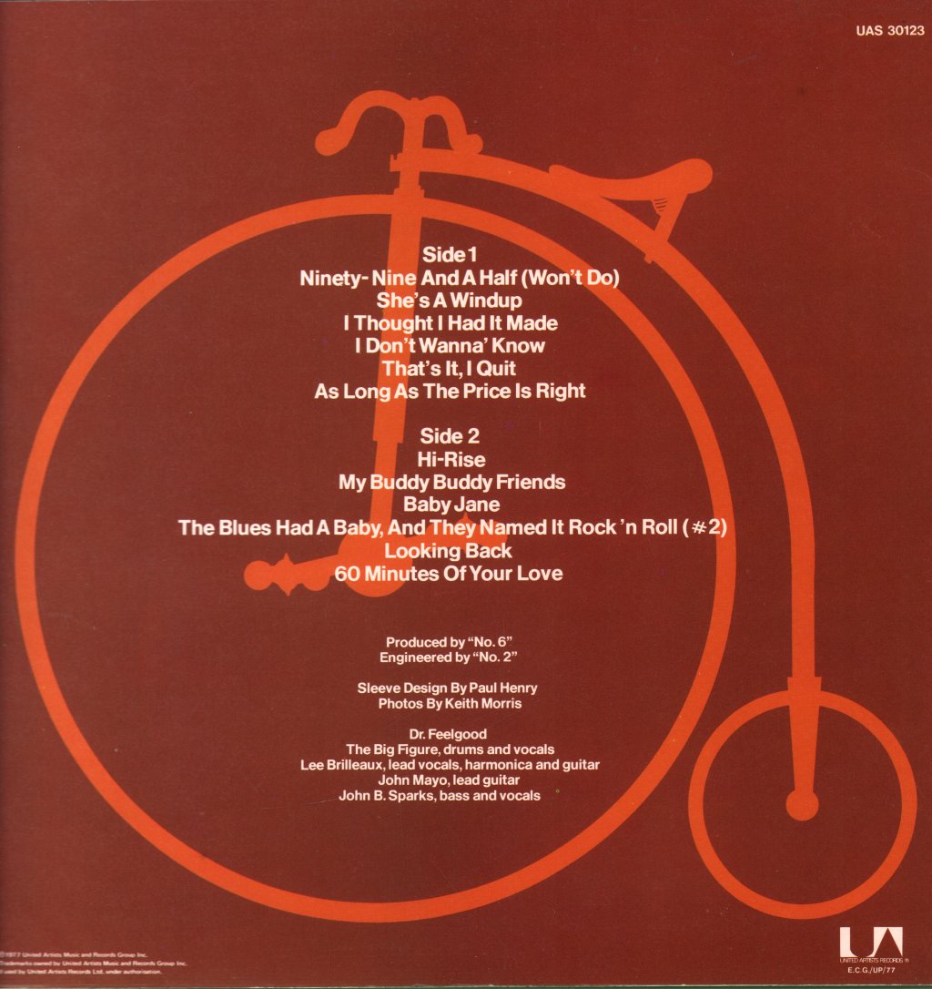 Dr. Feelgood - Be Seeing You - Lp