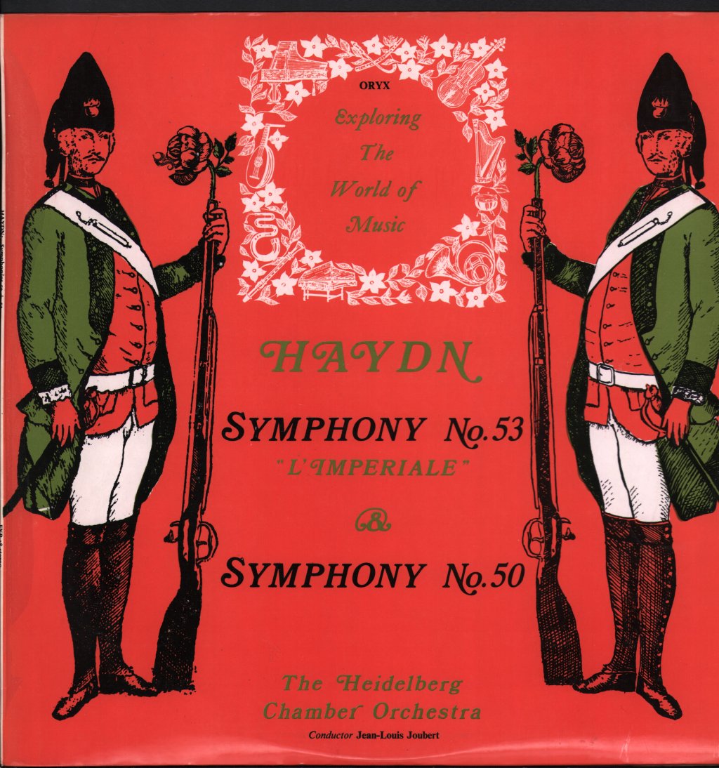 Heidelberg Chamber Orchestra / Jean-Louis Joubert - Haydn - Symphony No. 53 "L'Imperiale" & Symphony No. 50 - Lp
