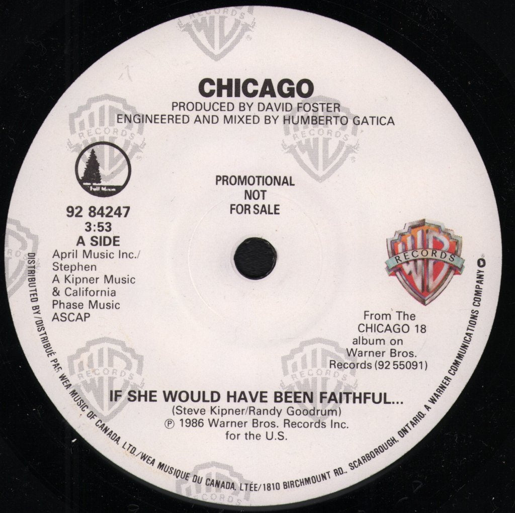 Chicago - If She Would Have Been Faithful... - 7 Inch
