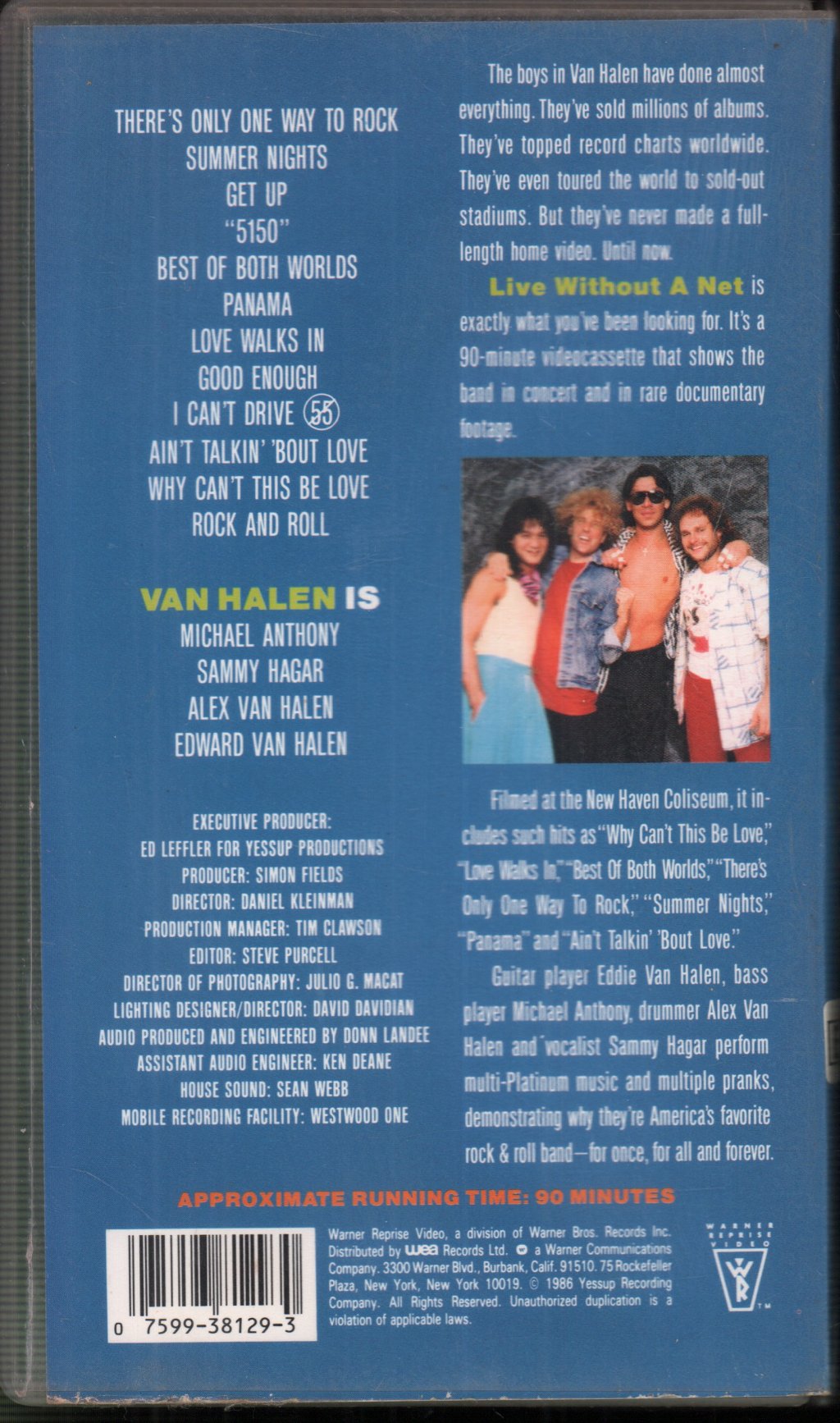Van Halen - Live Without A Net - Video