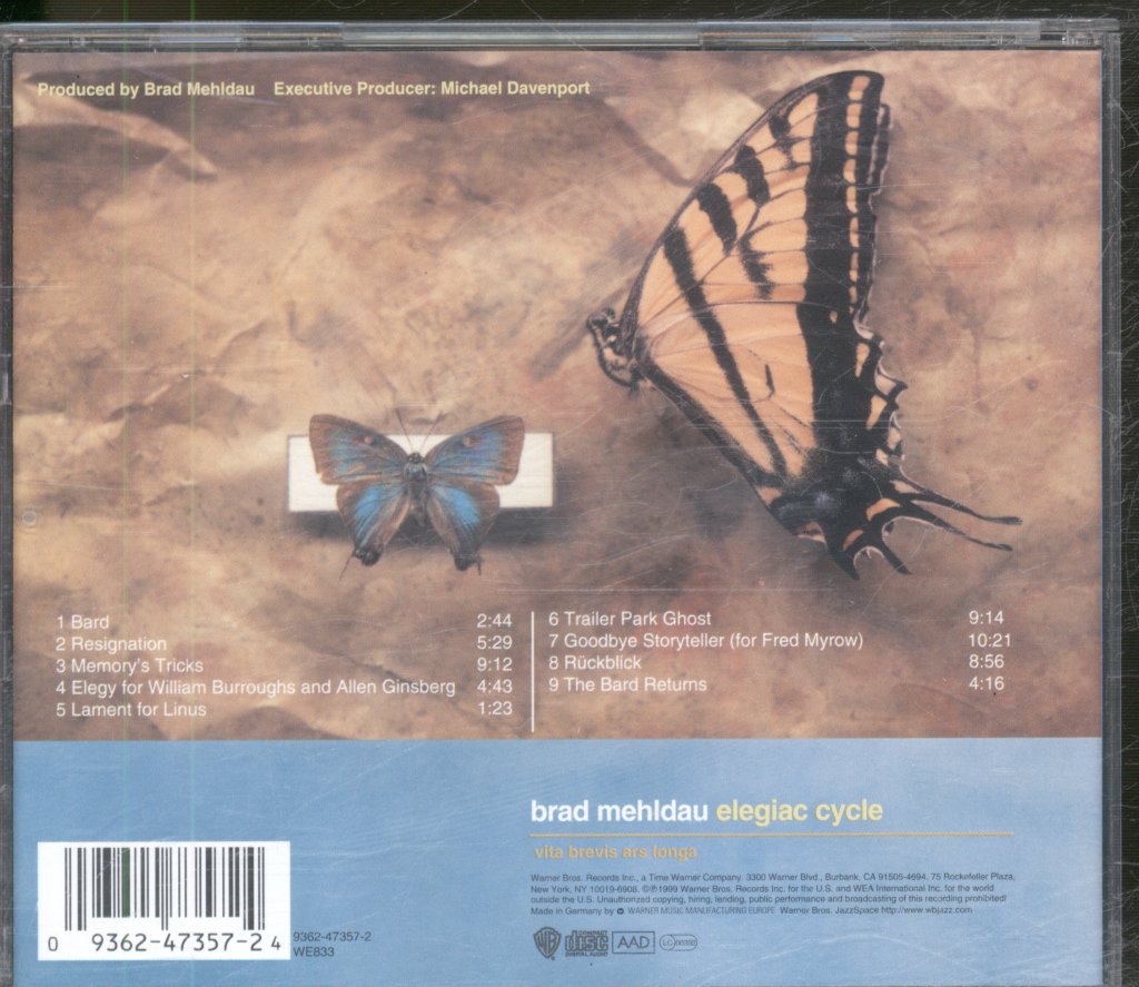 Brad Mehldau - Elegiac Cycle - Cd