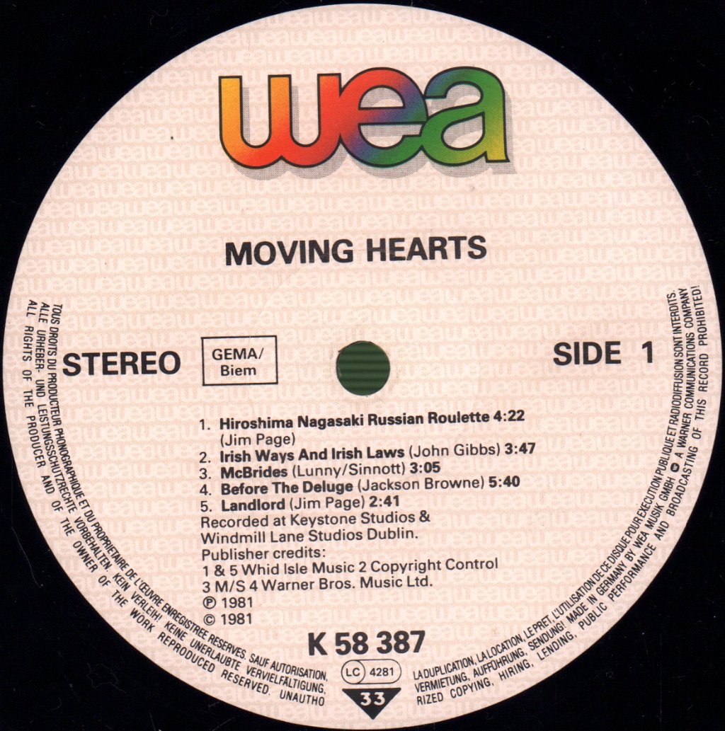 Moving Hearts - Moving Hearts - Lp