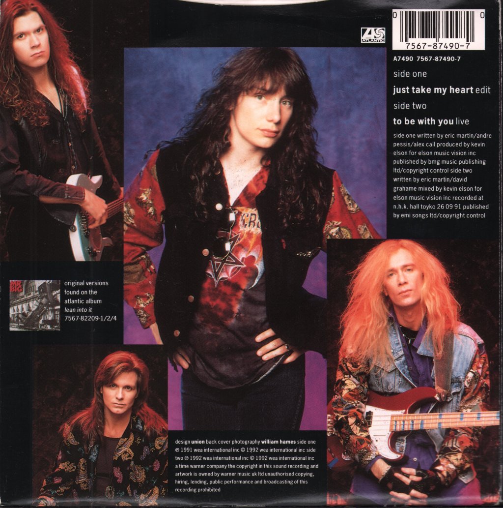 Mr Big (Metal Group) - Just Take My Heart - 7 Inch