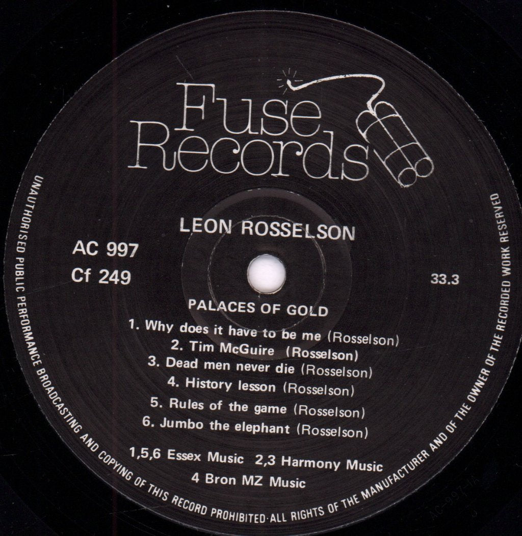Leon Rosselson - Palaces Of Gold - Lp