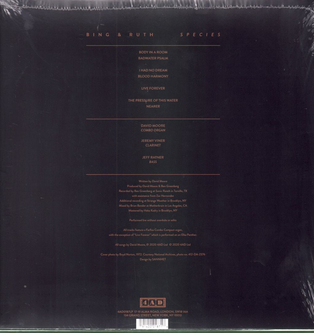 Bing And Ruth - Species - Double Lp
