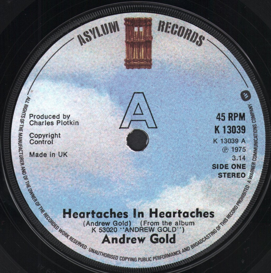 Andrew Gold - Heartaches In Heartaches - 7 Inch