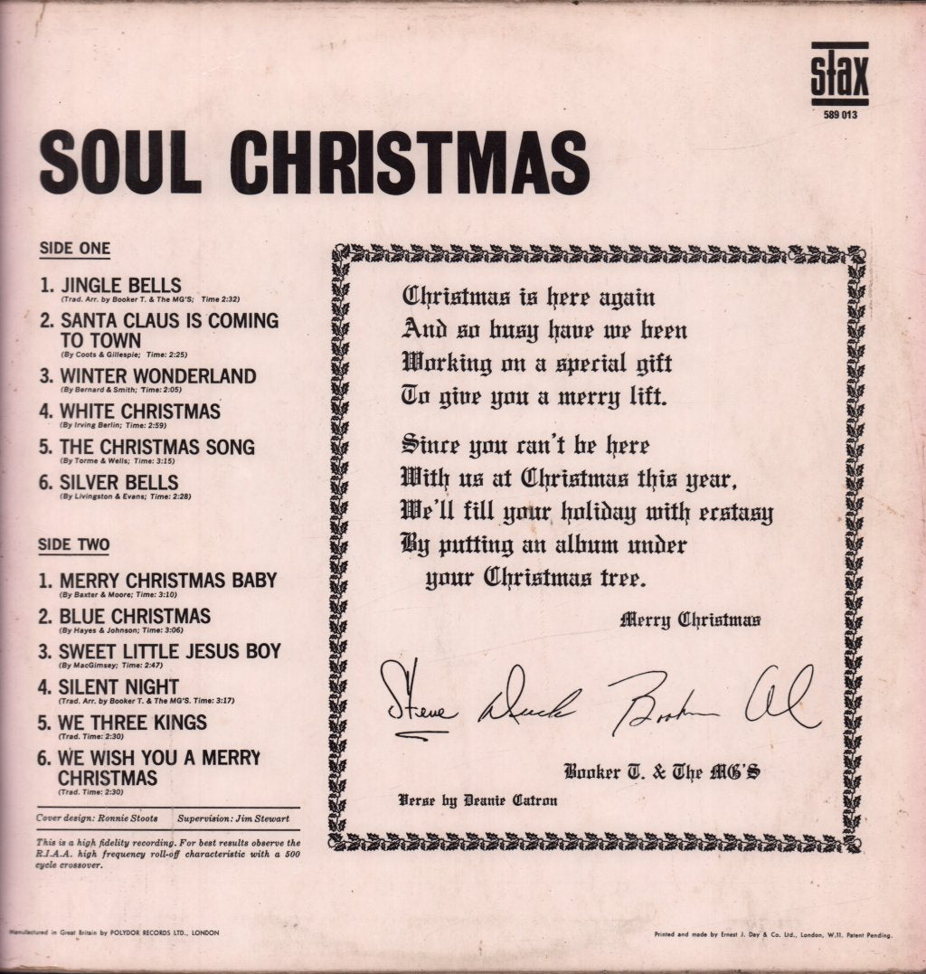 Booker T & The MG's - Soul Christmas - Lp