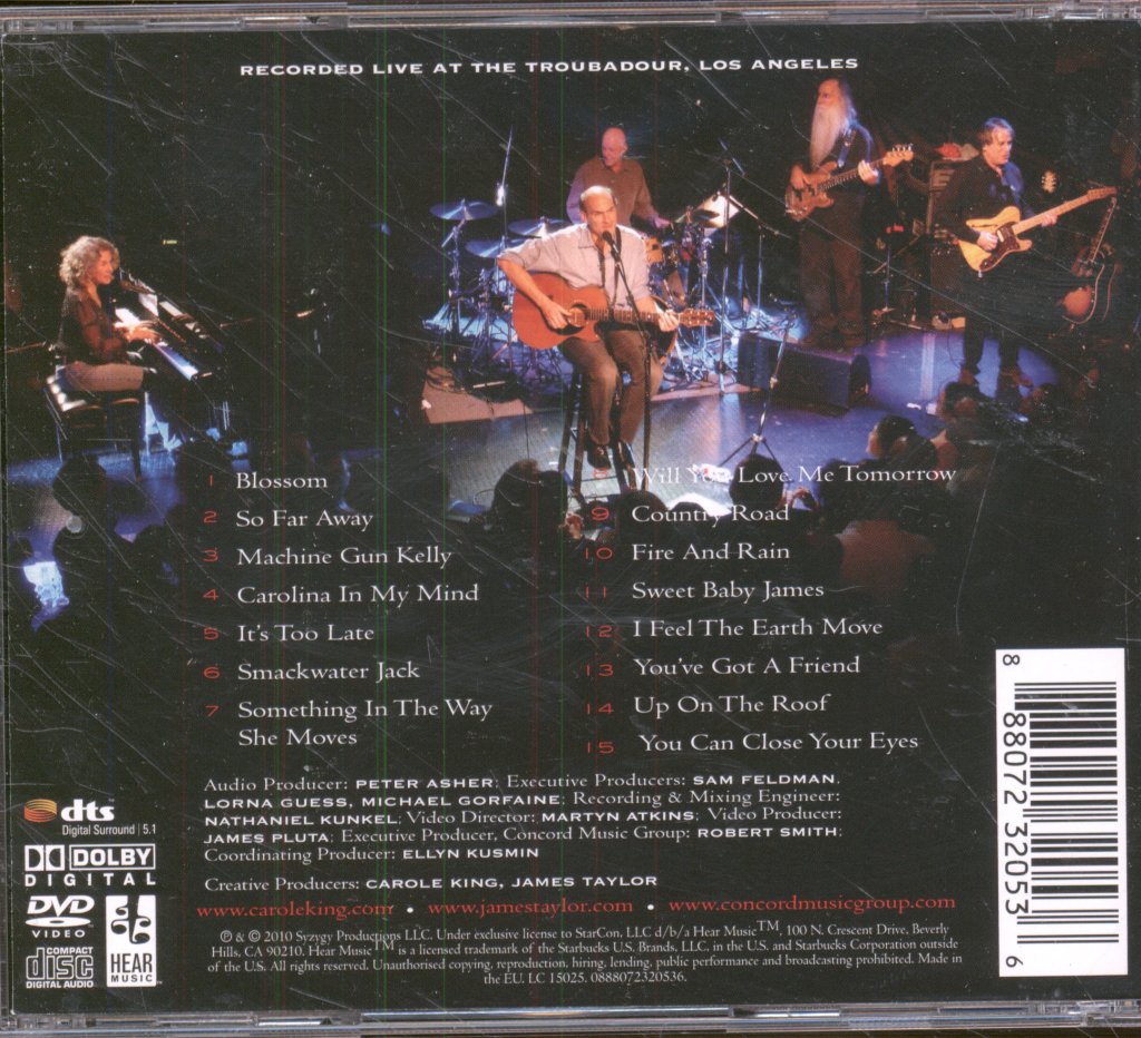 Carole King and James Taylor - Live At The Troubadour - Cd