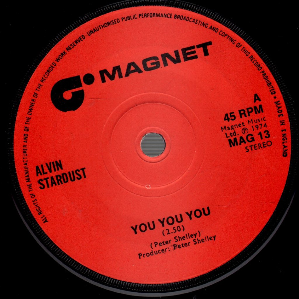 Alvin Stardust - You You You - 7 Inch