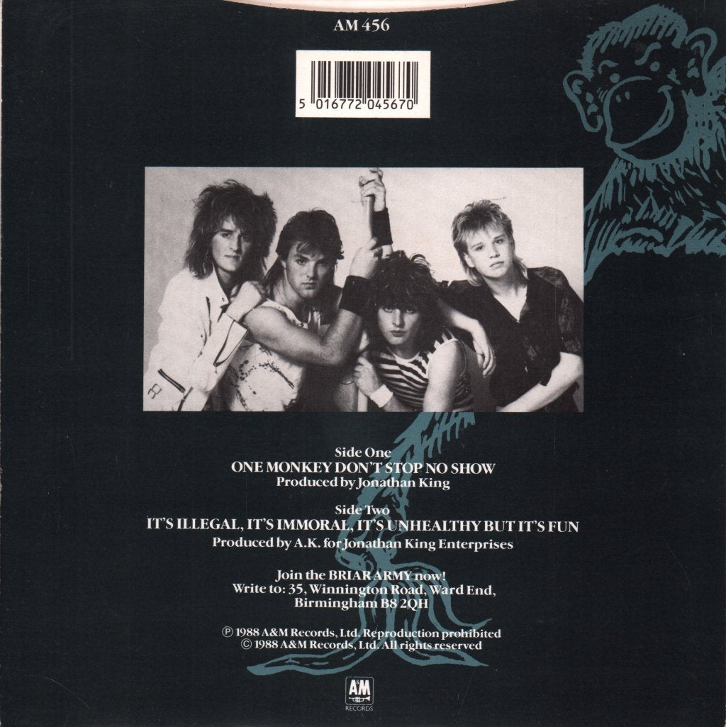 Briar - One Monkey Don't Stop No Show - 7 Inch