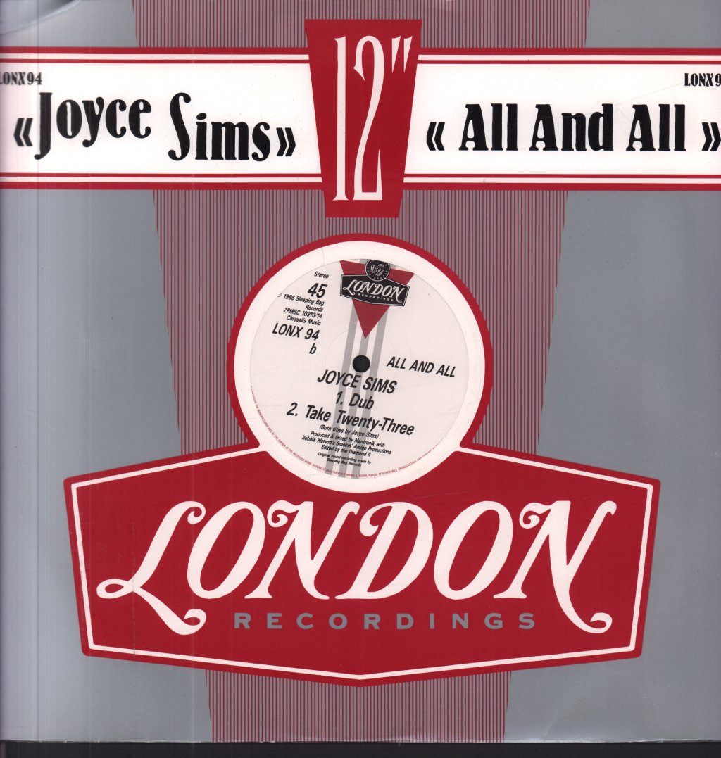 Joyce Sims - All And All - 12 Inch