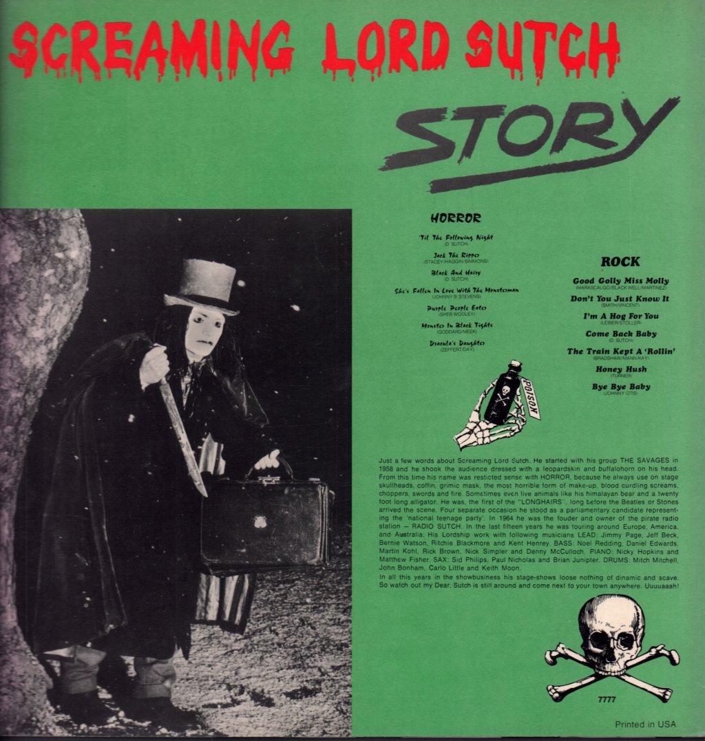 Screaming Lord Sutch - Story - Lp
