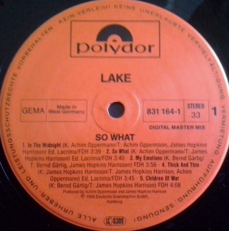 Lake - So What - Lp