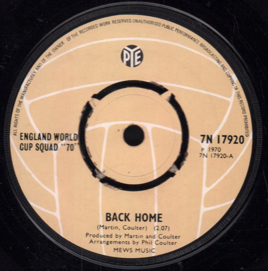 England World Cup Squad '70 - Back Home - 7 Inch