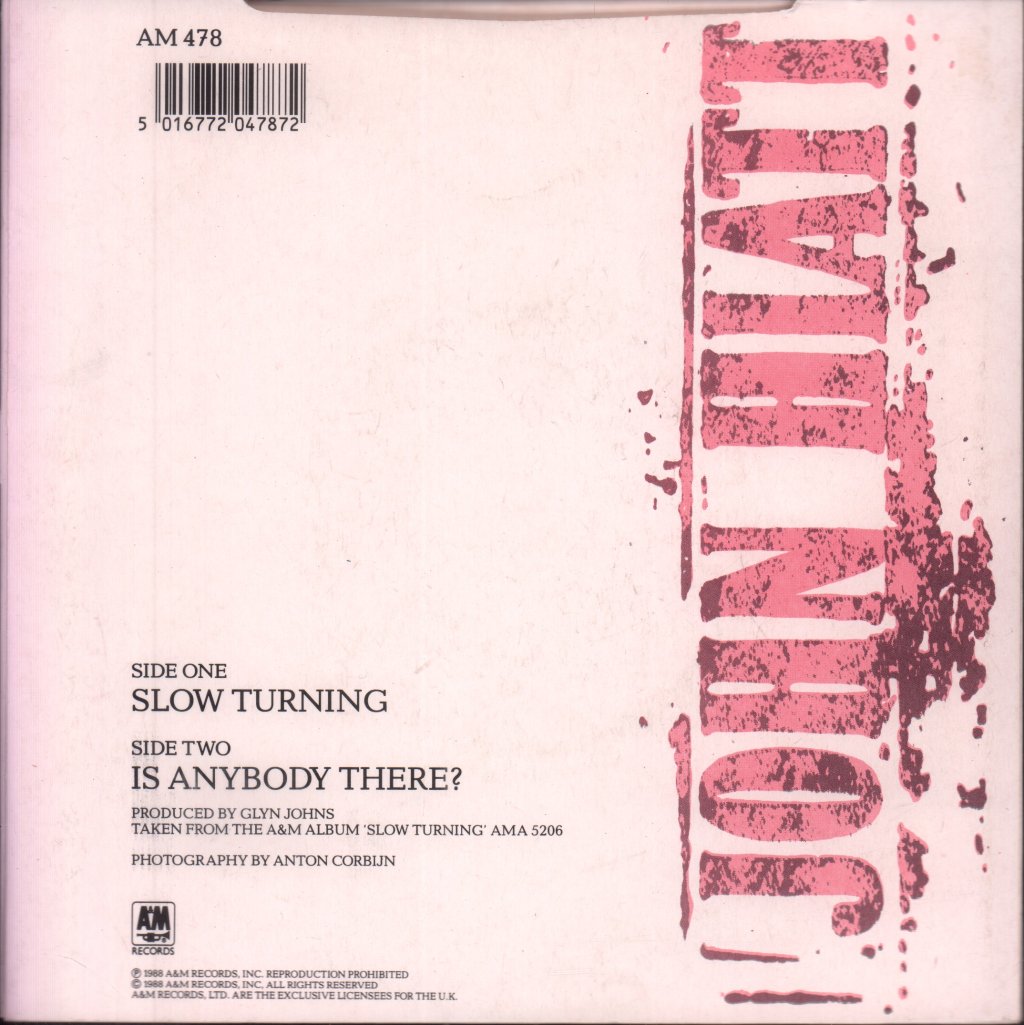 John Hiatt - Slow Turning - 7 Inch
