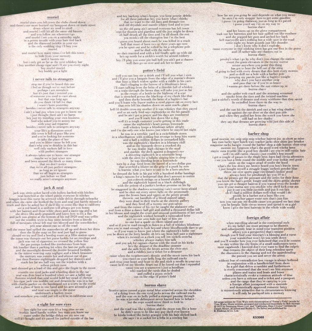 Tom Waits - Foreign Affairs - Lp