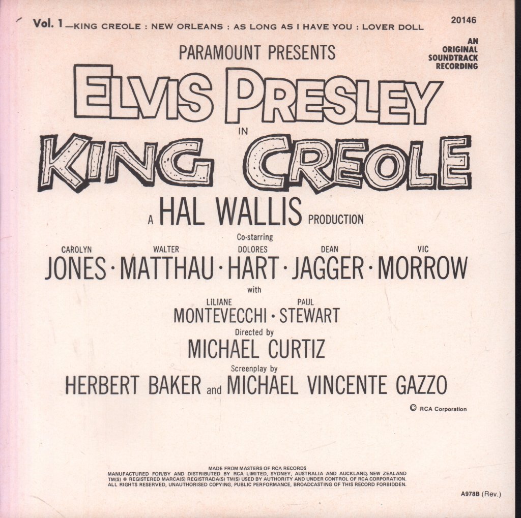 Elvis Presley - King Creole Vol.1 - 7 Inch