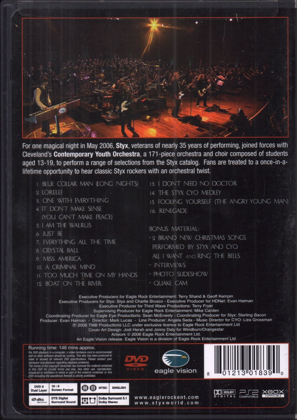 styx and the Contemporary Youth Orchestra - One With Everything - Dvd