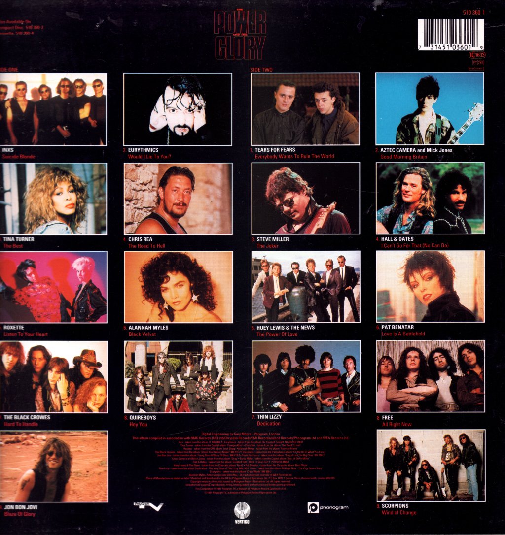 Various Artists - Power And The Glory (Compilation) - Lp