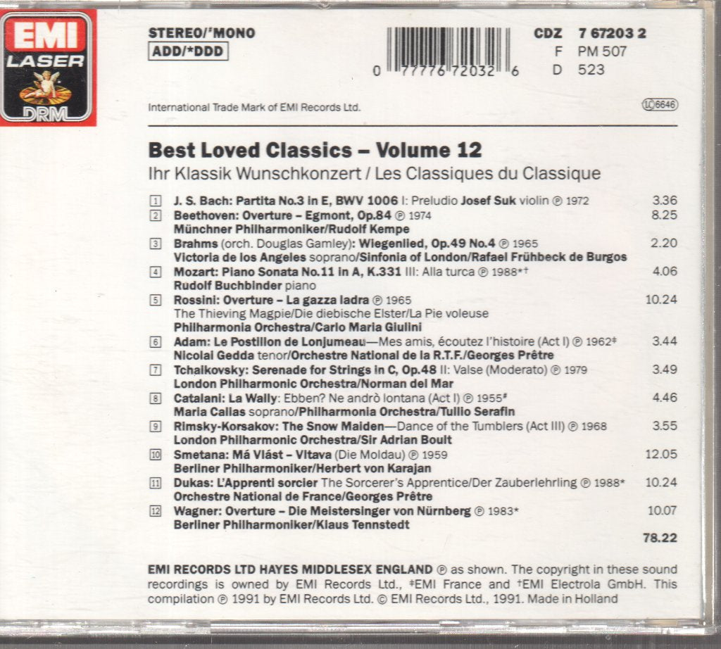 Various Artists - Best-Loved Classics 12 - Cd