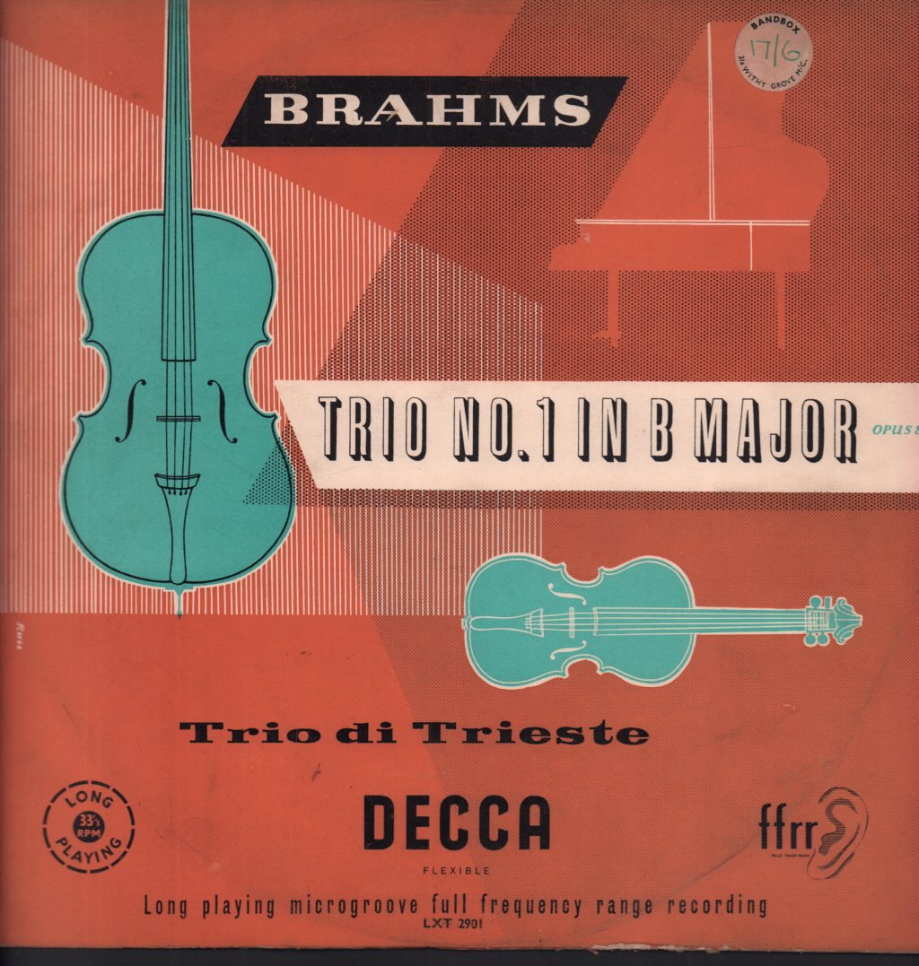 Trio Di Trieste - brahms Trio No. 1 In B Major Op. 8 - Lp