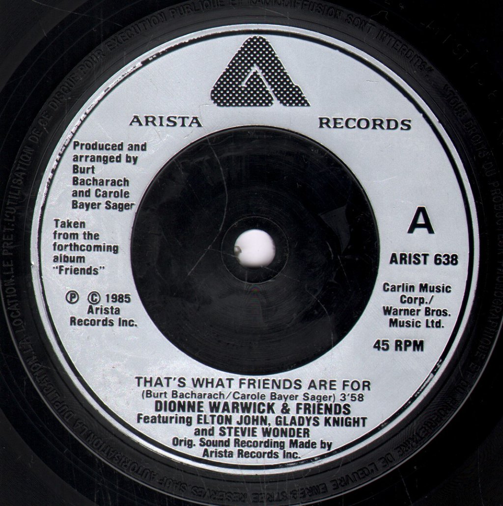 Dionne And Friends - That's What Friends Are For - 7 Inch