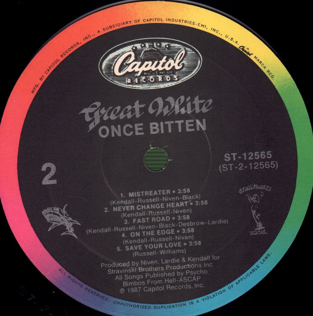 Great White - Once Bitten - Lp