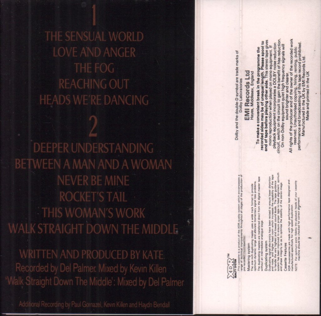 Kate Bush - Sensual World - Cassette