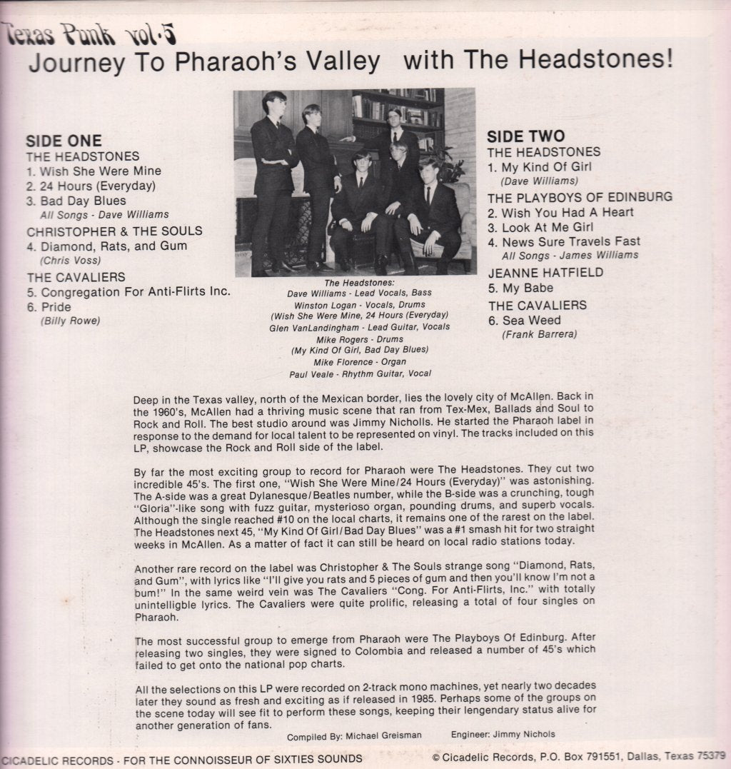 Various Artists - Journey To Pharaoh's Valley With The Headstones - Lp
