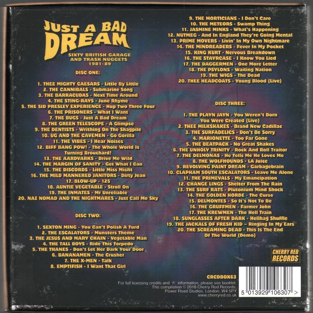 Various Artists - Just A Bad Dream: Sixty British Garage And Trash Nuggets 1981-89 - Cd Set