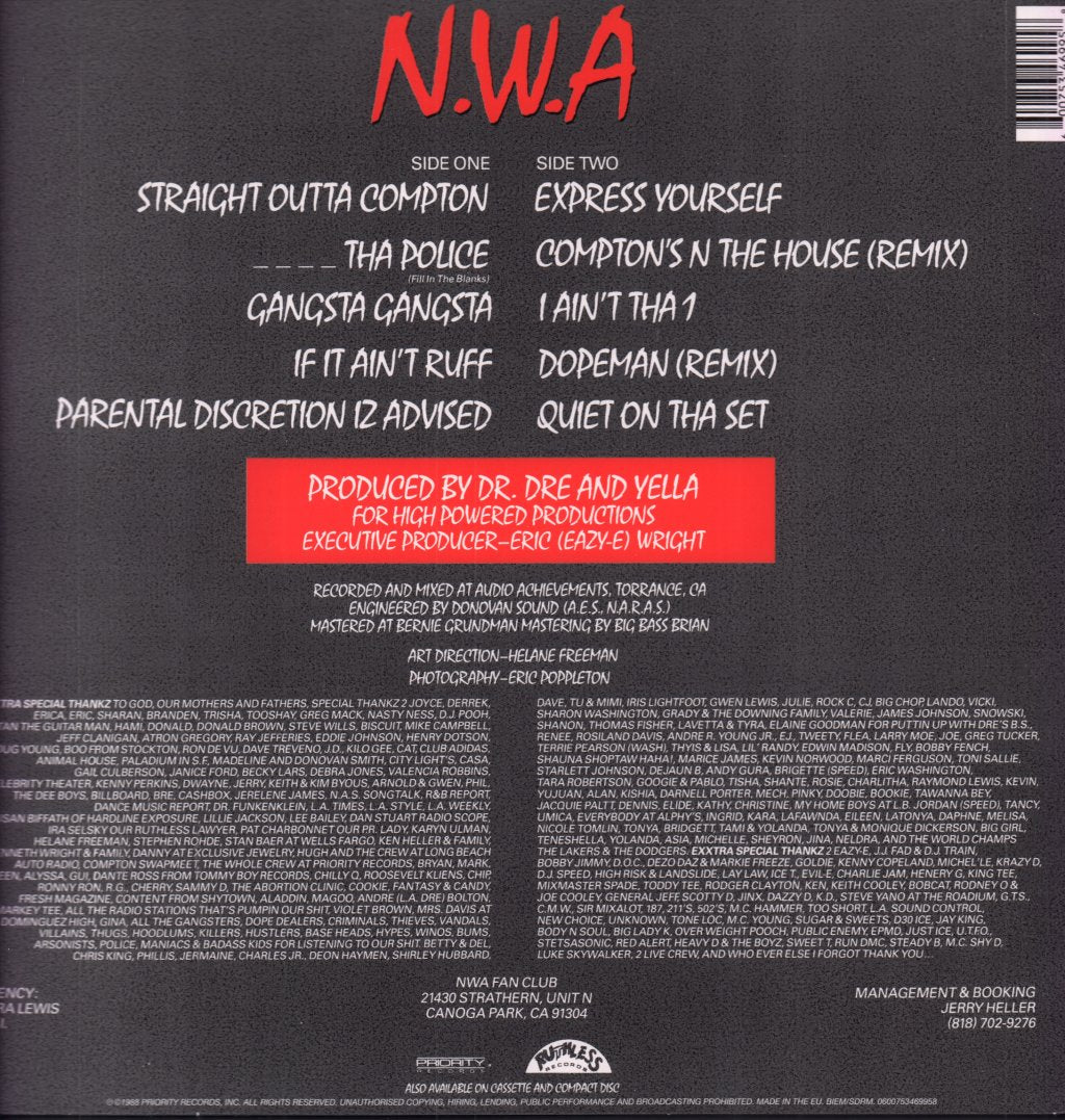 Nwa - Straight Outta Compton - Lp