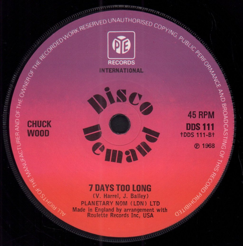 Wigan's Chosen Few / Chuck Wood - Footsee/7 Days Too Long - 7 Inch