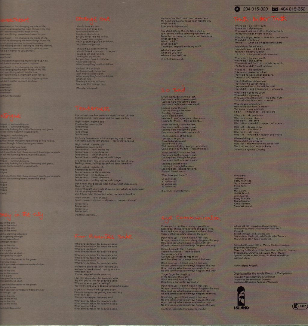 Marianne Faithfull - Dangerous Acquaintances - Lp