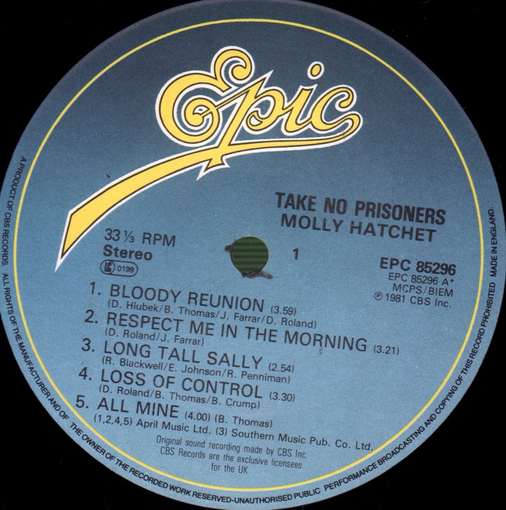 Molly Hatchet - Take No Prisoners - Lp