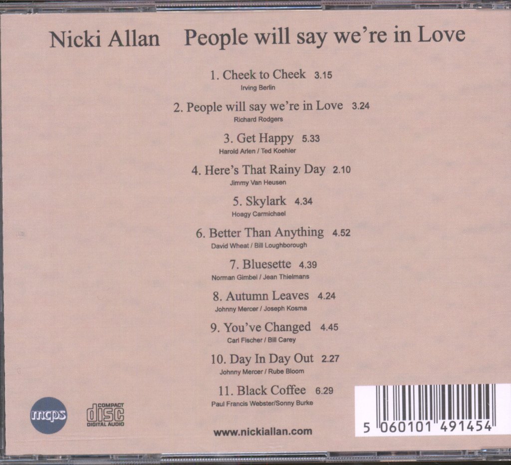 Nicki Allan Sextet - People Will Say We're In Love - Cdr