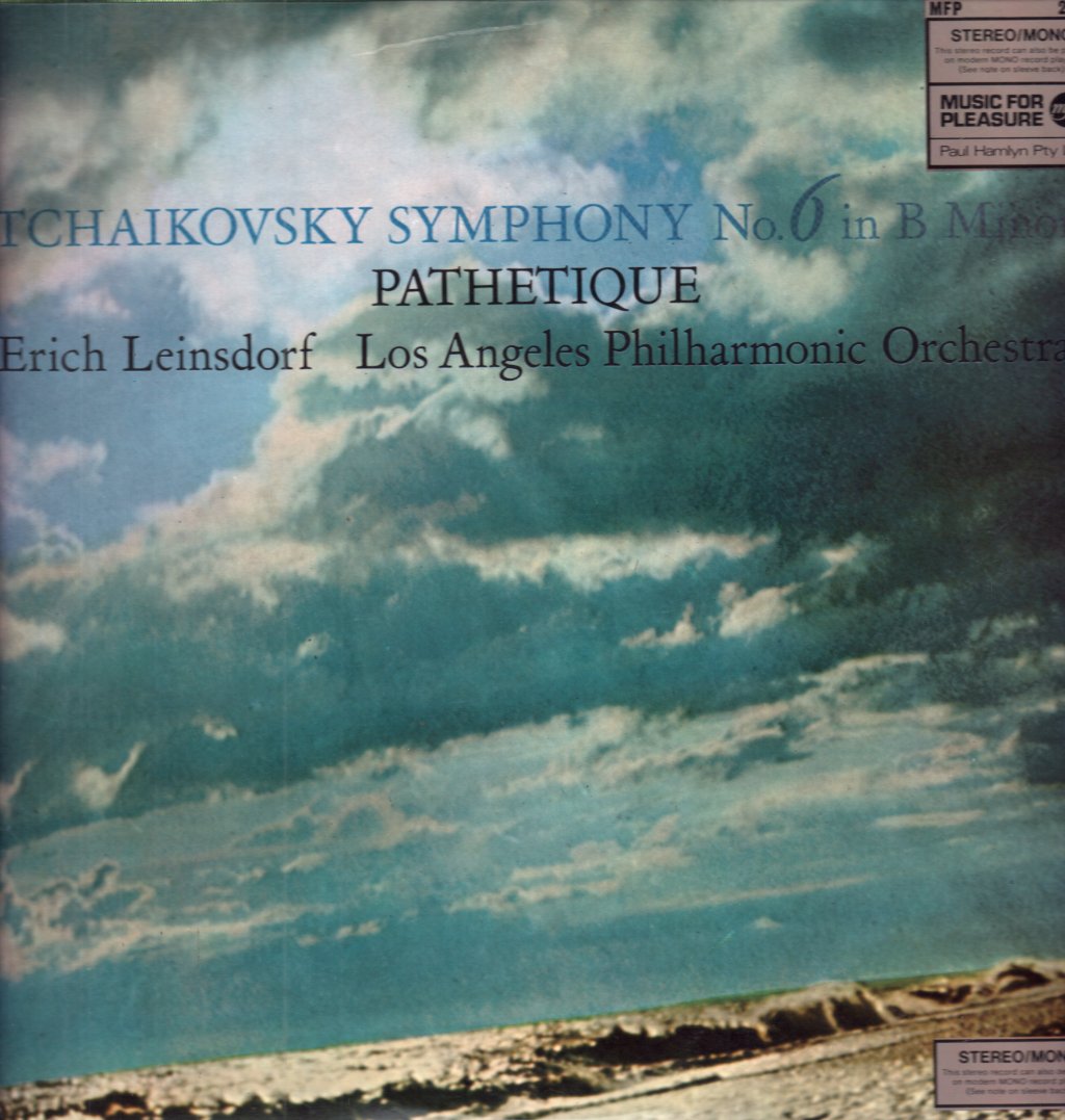 Erich Leinsdorf - tchaikovsky Symphony No. 6 In B Minor Pathetique - Lp